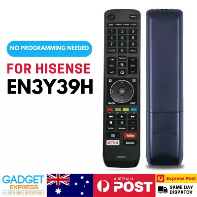 For Hisense TV Replacement Infrared Remote Control Plus 40K20P • $24.95