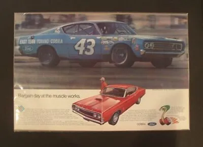 1969 Ford Torino Fairlane 428 Cobra Jet Boss Snake #43 Petty NASCAR Print Ad • $12.99