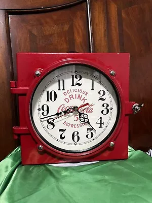 Vintage Econolite Coca Cola Lighted Heavey Clock Unusual • $174.99