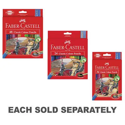 Faber Castell Permanent Coloured Pencil Classic Standard Size Hexagonal Shape • $39.56
