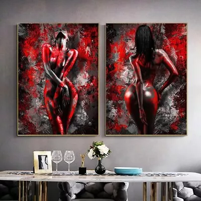 Abstract Sexy Women Canvas Painting Canvas Wall Art Home Decor Print Wall Poster • $5.63