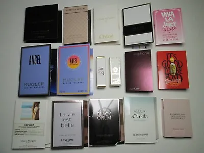 High End Perfume Sample Lot YSL Lancome Mugler Armani Replica CH V&R + Discovery • $26.95