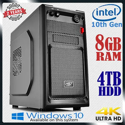 $649 • Buy Intel Dual Core Computer 8GB RAM 4TB Home Office & Gaming Desktop PC I5 I7 Upg