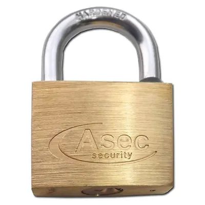 Asec Brass Padlock 50MM MK-CC (AS2528) • £19.90