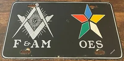 F&AM Booster License Plate Order Of The Eastern Star Free Masons Vintage STEEL • $149.99