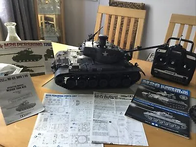 Tamiya 1/16 Rc Pershing M26 Tank Full Option +Tamiya Battle System  • £454.71