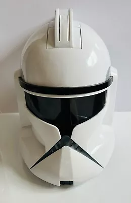 STAR WARS White Clone Trooper Hasbro Voice Changing Full Face Helmet 2008 WORKS • $109.94