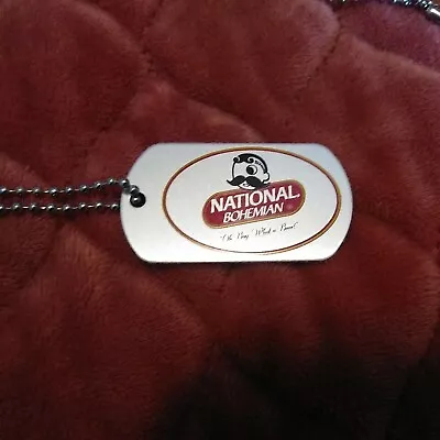 NATTY BOH National Bohemian Beer ~ NEW ~ Metal ~  Dog Tag Necklace MR BOH  • $10