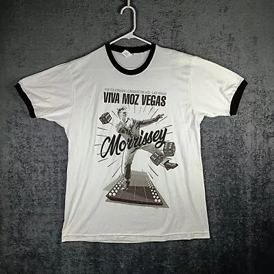 Morrissey Shirt Men Large White Ringer Las Vegas Dice Kick *Unworn • $23.99