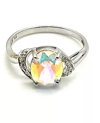 Sterling Mercury Mist Topaz Ring Sz 10 • $59