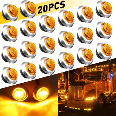 20pcs Clearance Light Led Side Marker Bright Amber Trailer Truck Caravan Rv 12v • $35.13