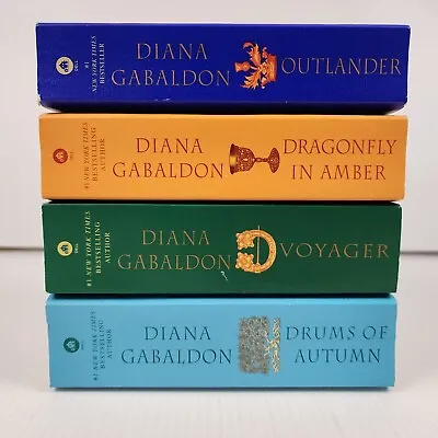 $30 • Buy 4x Outlander Series By Diana Gabaldon Books 1-4 Small Paperback Dragonfly Voyage