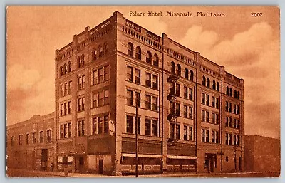 Missoula Montana MT - Palace Hotel Building - Vintage Postcard - Unposted • $8.49