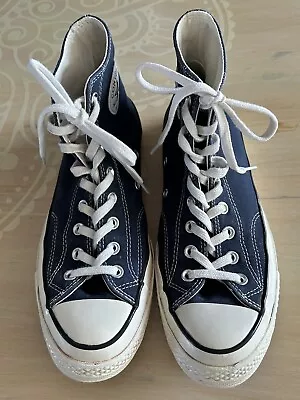 Converse Chuck Taylor All Stars Navy High Tops. Men’s  9 Women’s 11 • $30