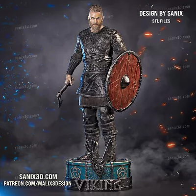 VIKING (Ragnar Lothbrok) Statue Action Figure Model 3D Resin Print 10 To 48cm • £18.29