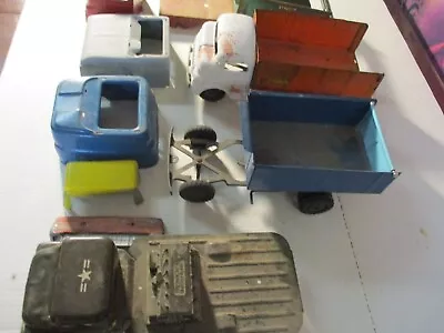 Vintage Press Steel Toy Dump  Trucks And Misc. Parts • $95