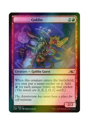 Magic The Gathering MTG UNF _____ Goblin 107 Foil Near Mint • $2.68