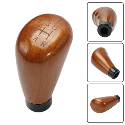 $18.23 • Buy 1x 5 Speed Universal Peach Wood Manual Car Gear Stick Shift Knob Shifter Brown