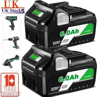 £88.98 • Buy 2X HiKOKI HIKBSL36B18 BSL36B18 Multi Volt Battery 18/36V 6.0/3.0Ah Li-ion Metabo