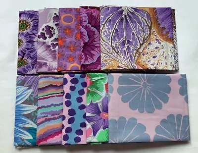 10 Fat Quarters - Lavender Kaffe Fassett - FQ 18 X 22 100% Cotton Fabric • $32.99