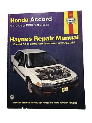 Honda Accord 1990-1993 Tune-up Shop Service Repair Manual Book Wiring Diagrams • $29.99