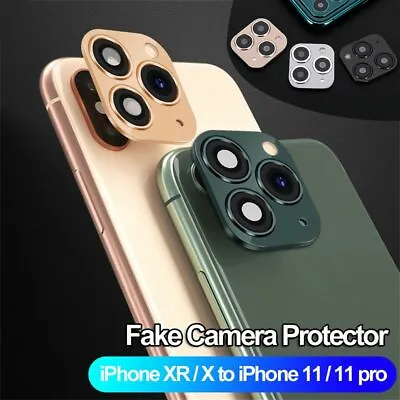 £4.31 • Buy XR X To IPhone 11 Pro Max Fake Camera Lens Sticker Cover Case Seconds Change