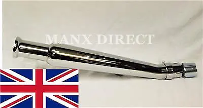 Genuine Wassell Right Hand 20  Chrome Upswept Tulip Megaphone Exhaust Silencer • $79.57