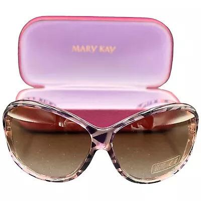 MARY KAY Eyewear Sunglasses Plum Tortoise Shell Purple Clamshell Hard Case UV400 • $33.25