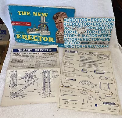 2 Vintage Erector Booklets A C Gilbert Project Ideas Directions Instructions + • $20