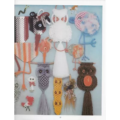 Owls Puppet Wall Hanging Patterns Macrame Is For The Birds Craft Book • $12.97