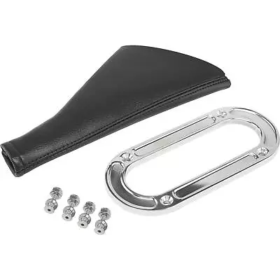 Floor Mount Parking Brake Boot With Billet Aluminum Ring: Polished Finish • $50.99