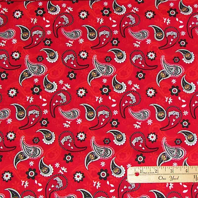 Ohio State University Paisley Cotton Fabric    1/2 Yard    #OHS-1200 • $3.37