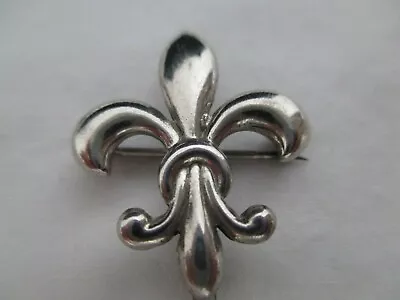 Vintage Sterling Silver Fleur De Lis Watch Pin 3.2 Gr • $22