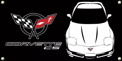 Big Banner Corvette C5 Front Sign Poster Racing 4'x2' • $59.99