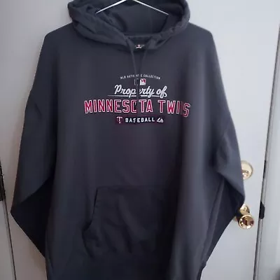 Minnesota Twins XL Hooded Sweatshirt Authentic Majestic Therma Base Perf Apparel • $12.99