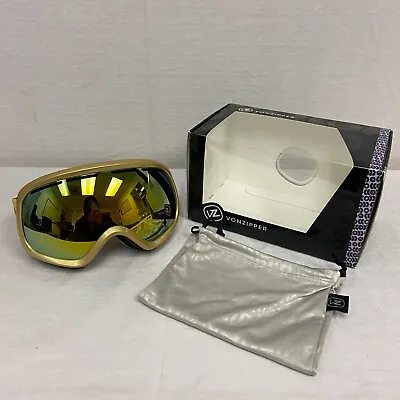 VonZipper Skylab Snow Goggles Glam Gold Lends W/ Gold Chrome Lens • $78