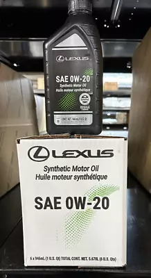 Lexus/toyota Motor Oil 0w-20 6 Qts In A Case 00279-0wqte0-1t • $54