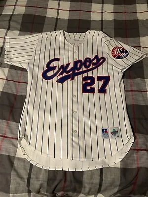 Russell Athletic Montreal Expos Vladimir Guerrero Home Jersey Pinstripe White 44 • $325