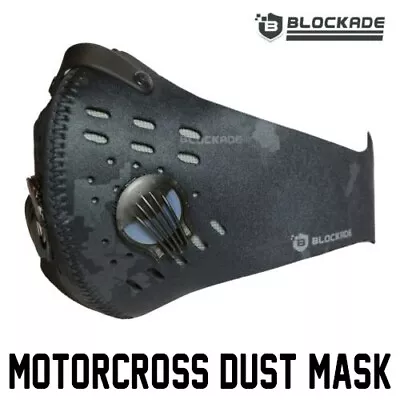 Motorcycle Motorcross ATV Side By Side Dust Mask With Filter Black Camo • $13.95