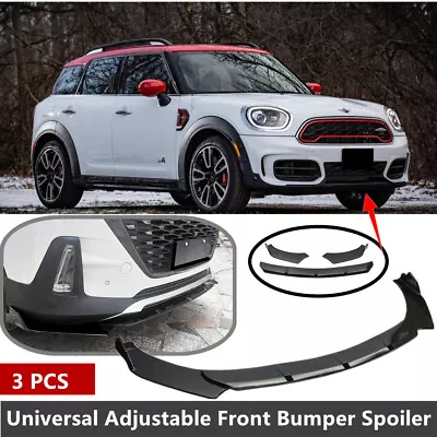 Add-on Universal Fit For 17-23 MINI Countryman Cooper Front Lip Spoiler Splitter • $69.99