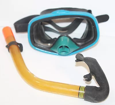 Vintage Scuba Skin Diving - Dacor Glo-Top Snorkel & & Tempered Glass Dive Mask • $29.99