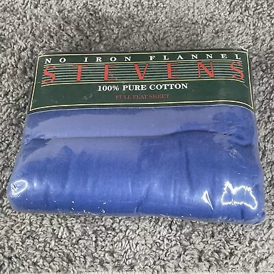Vintage Stevens Full Flat Sheet Set 100% Pure Cotton NEW Old Stock Color - Blue • $18.99