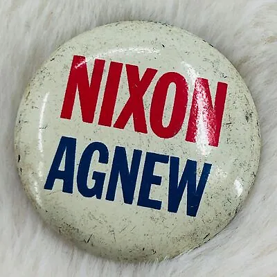 1968 Official Nixon Agnew 1.25  Presidential Campaign Button Pin • $5.99