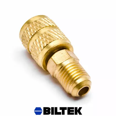 R410a Brass Adapter 1/4  Male To 5/16  SAE Female Charging Hose To Vacuum Pump • $8.99