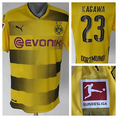 Borussia Dortmund 2017 - 2018 Home Jersey #23 Kagawa PUMA Yellow Shirt Size XL • $99