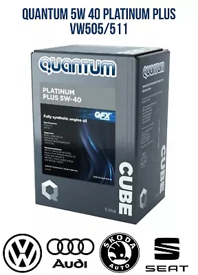 Quantum Platinum Plus 5w-40 Oil 5 Litres Vw/audi/seat/skoda 505/511 Pd/tsi/tfsi • £36.25