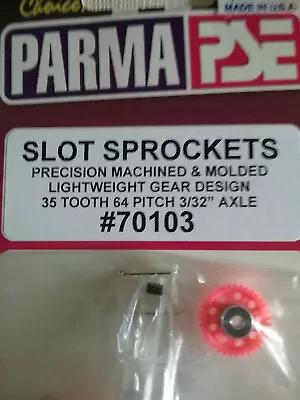 Parma 70103 Slot Sprocket 35 Tooth 64 Pitch 3/32 Axle Gear & Allen Screw Qty. 1  • $22.20