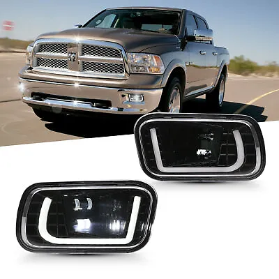 LED Fog Lights Bumper Lamps With DRL For 2009-2012 Dodge RAM 1500 Clear Lens • $89.99