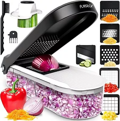 6 In 1 Vegetable Chopper Cutter Mandolin Chops Almost Everything • £19.99