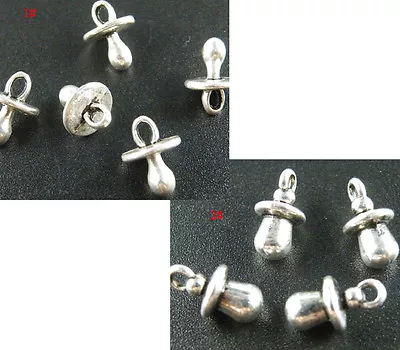 100pcs Tibet Silver Baby Pacifier Charms 2style-1 Zn3004 • $7.59